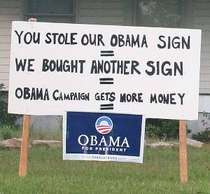 Funny Obama Sign