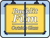 Install Backlit Film Outside Glass step 2