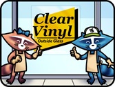 Clear Vinyl Outside Glass Installed