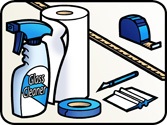 Install supplies for Etched Glass with Frosted Background