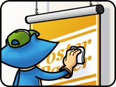gently clean poster paper