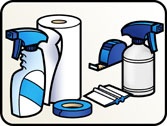 Install supplies for Static Cling Inside Glass