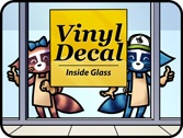 nstall Vinyl Decal Inside Glass Installed